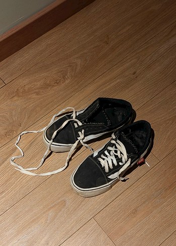 Siyah Platform Topuklu Vans Sneakers - Görsel 2