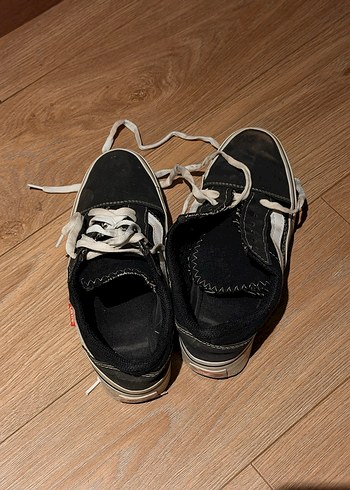 Siyah Platform Topuklu Vans Sneakers - Görsel 4