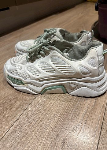 Beyaz Spor kalın sayılır Topuklu Sneakers - Görsel 2