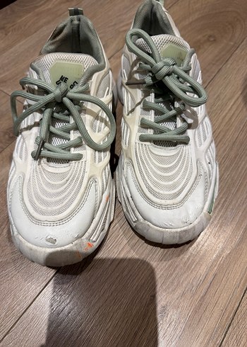 Beyaz Spor kalın sayılır Topuklu Sneakers - Görsel 3