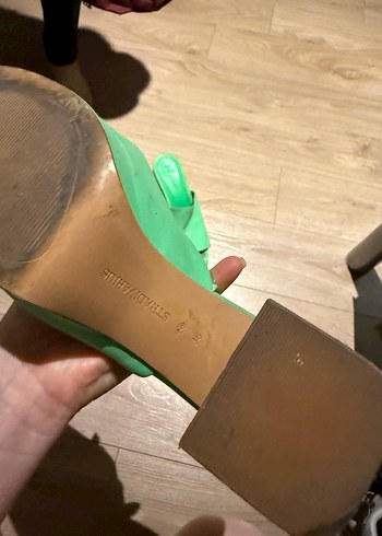 Yeşil kalın Topuklu Kadın Terlik - Görsel 5