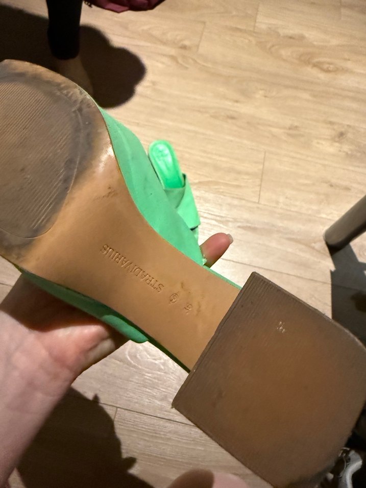 Yeşil kalın Topuklu Kadın Terlik - Görsel 5