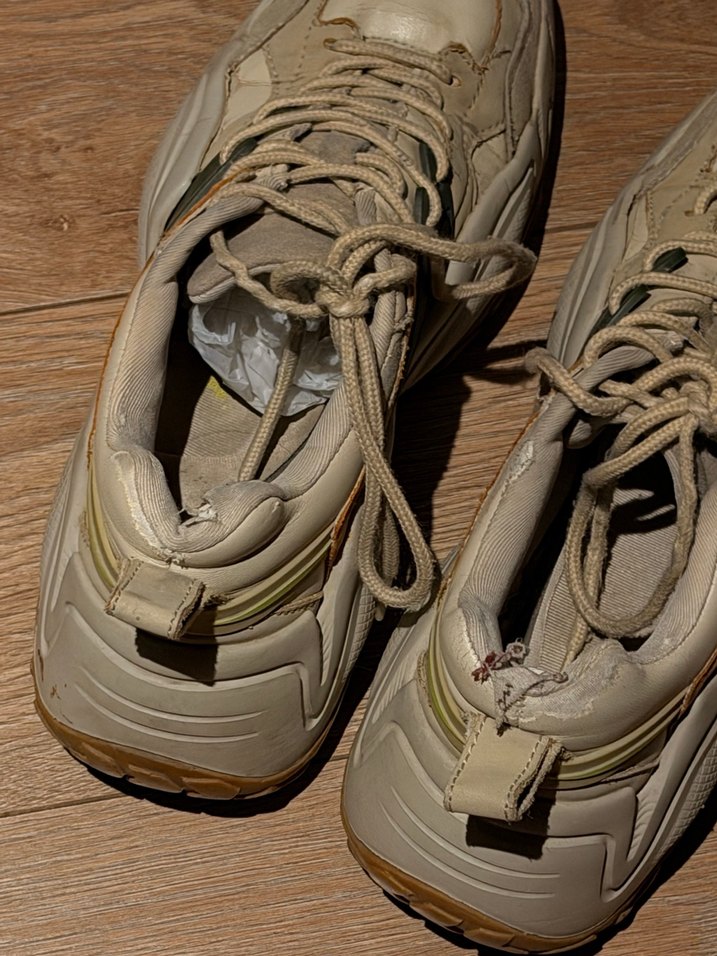 Bej Bağcıklı Platform Topuk Spor Ayakkabı - Görsel 4