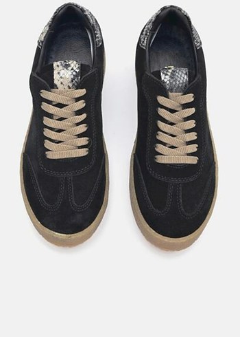 Hakiki Deri Yılan Desenli Sneaker
