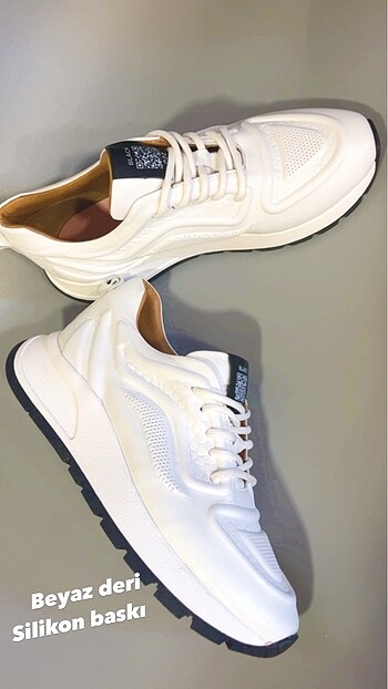 Hakiki deri beyaz sneaker