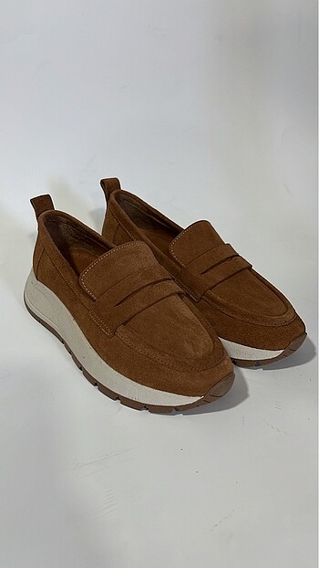 Tamer tanca hakiki deri bayan loafer