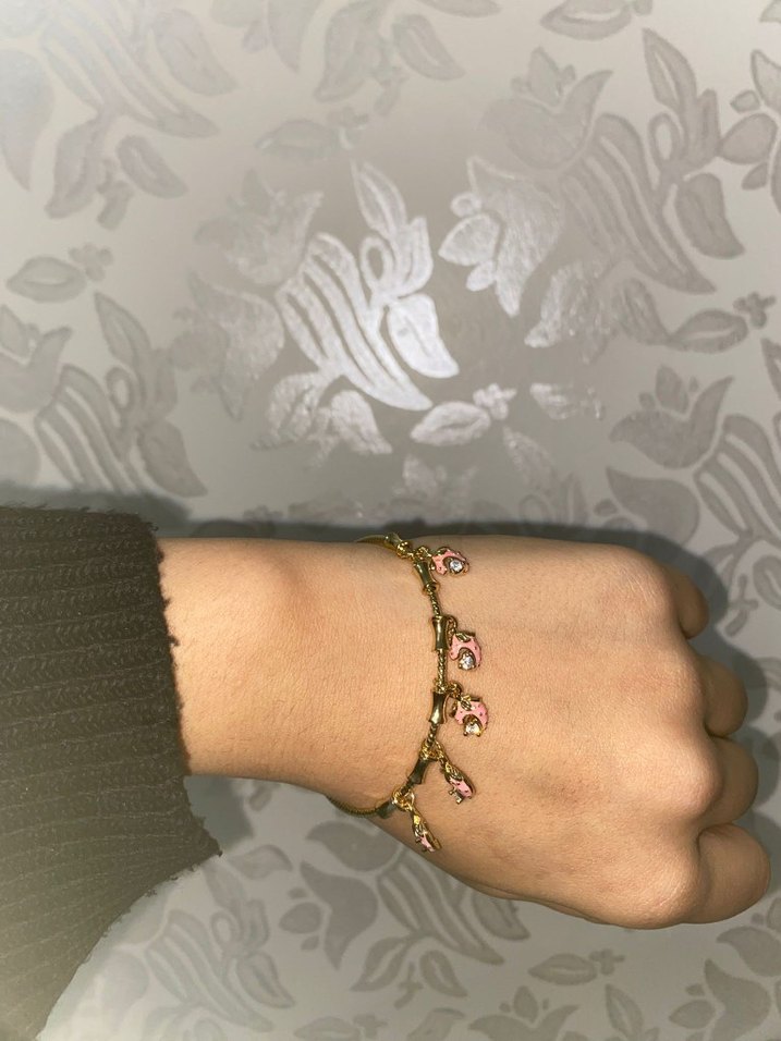Pembe çilekli Pandora bileklik - Görsel 2