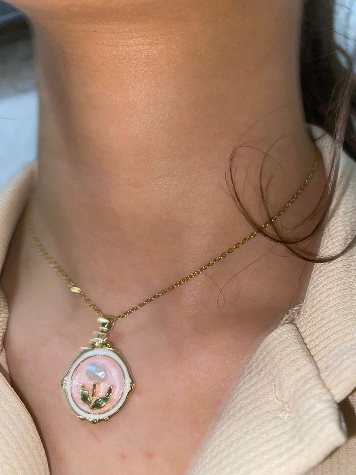 tasarım detaylı çelik kolye - Görsel 2