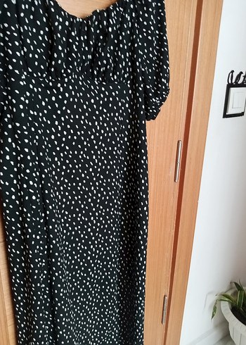 xl Beden siyah Renk Kadın Siyah Midi Elbise, Kısa Kollu, Salaş Kesim