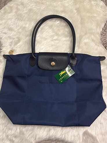 Longchamp Lacivert Tote Bag  ( L )