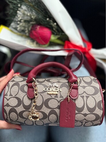 Coach Lacey Crossbody Bordo Büyük Boy