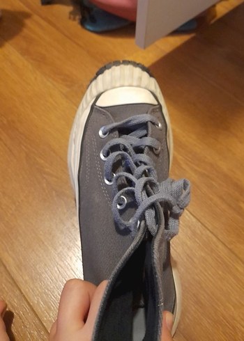 Converse Gri Converse Kadın Dolgu Topuklu Spor Ayakkabı