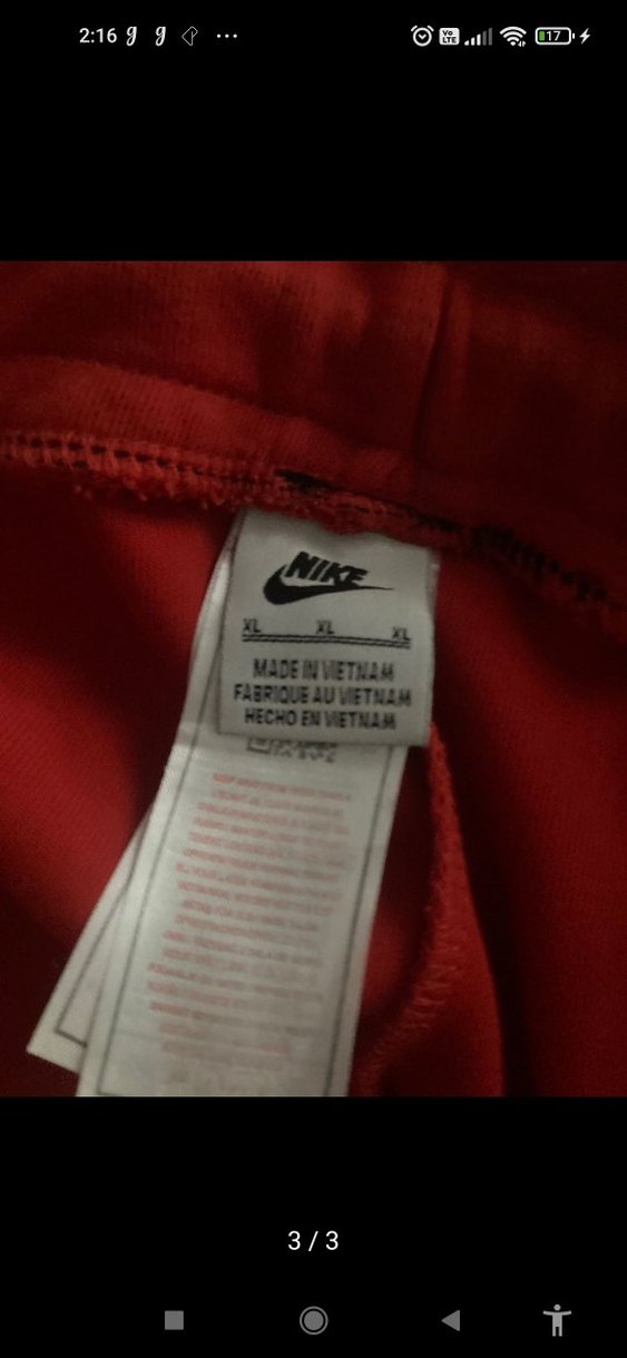 Kırmızı Nike tech fleece esofman - Görsel 3
