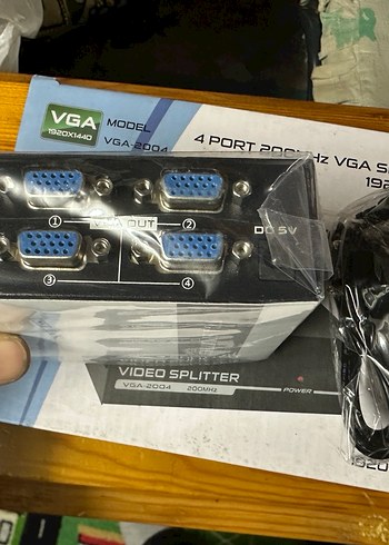 4 Port 200MHz VGA Splitter Siyah - Görsel 4