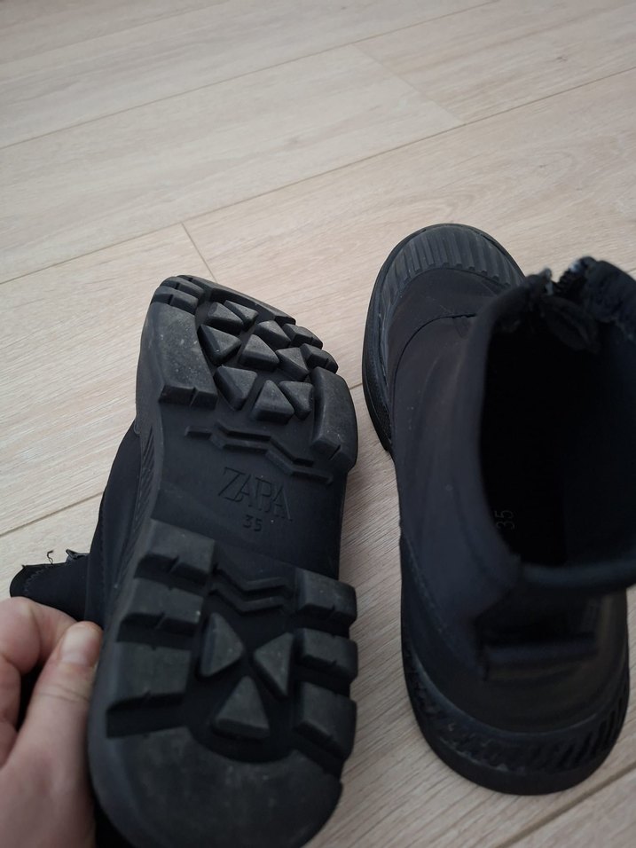 Siyah Erkek Çocuk Cırt Cırtlı Lastik Bot - Görsel 4