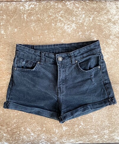 Bershka mini siyah kot şort