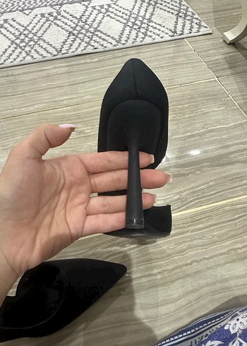 36 Beden Siyah Minimalist Stiletto Topuklu Kadın Ayakkabı