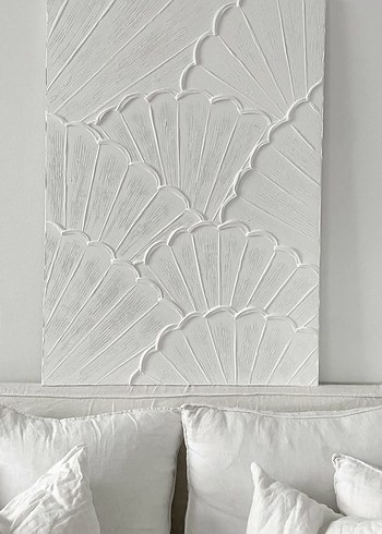 Beden Bej Dokulu Minimalist Duvar Tablosu