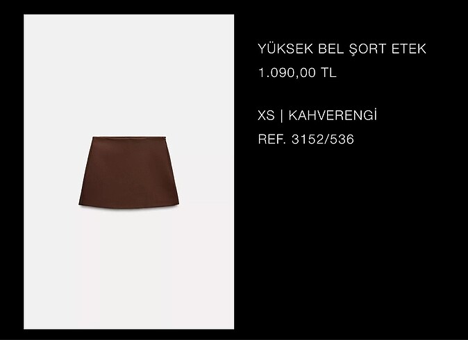 şort etek zara