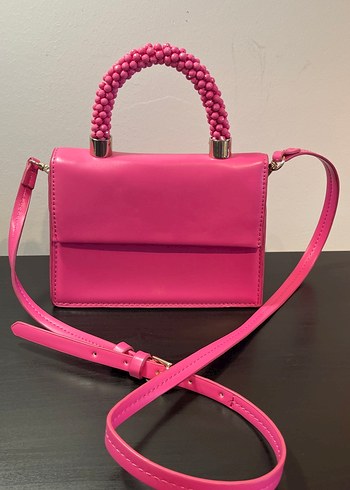 Zara Pembe Deri Kadın Çanta