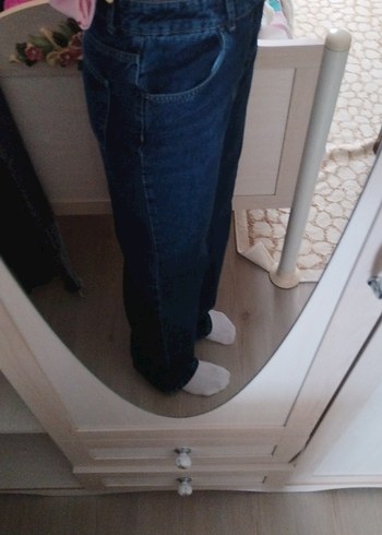 Defacto Kadın Mavi Normal Boy Bol Kesim Denim Pantolon