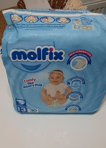 3 Beden: 4-9 kg Beden Molfix bebek bezi