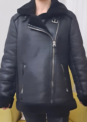 Stradivarius Deri Biker Ceket - Görsel 3