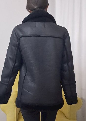 Stradivarius Deri Biker Ceket - Görsel 4