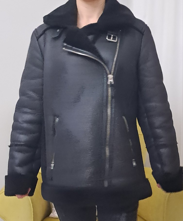 Stradivarius Deri Biker Ceket - Görsel 3