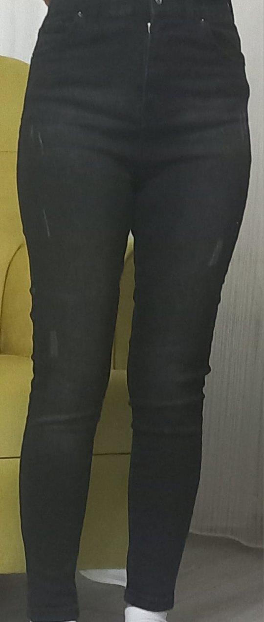 koyu füme kot pantolon - Görsel 3