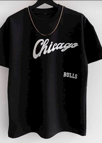 Siyah Chicago Bulls Zincir Detaylı Tişört