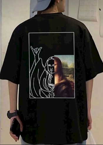 Oversize baskılı tshirt