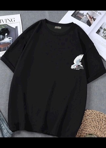 Diğer Baskılı erkek Oversize Tişört yeni