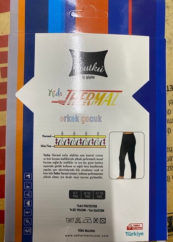 Tutkui Siyah Termal çoçuk tayt - Görsel 5