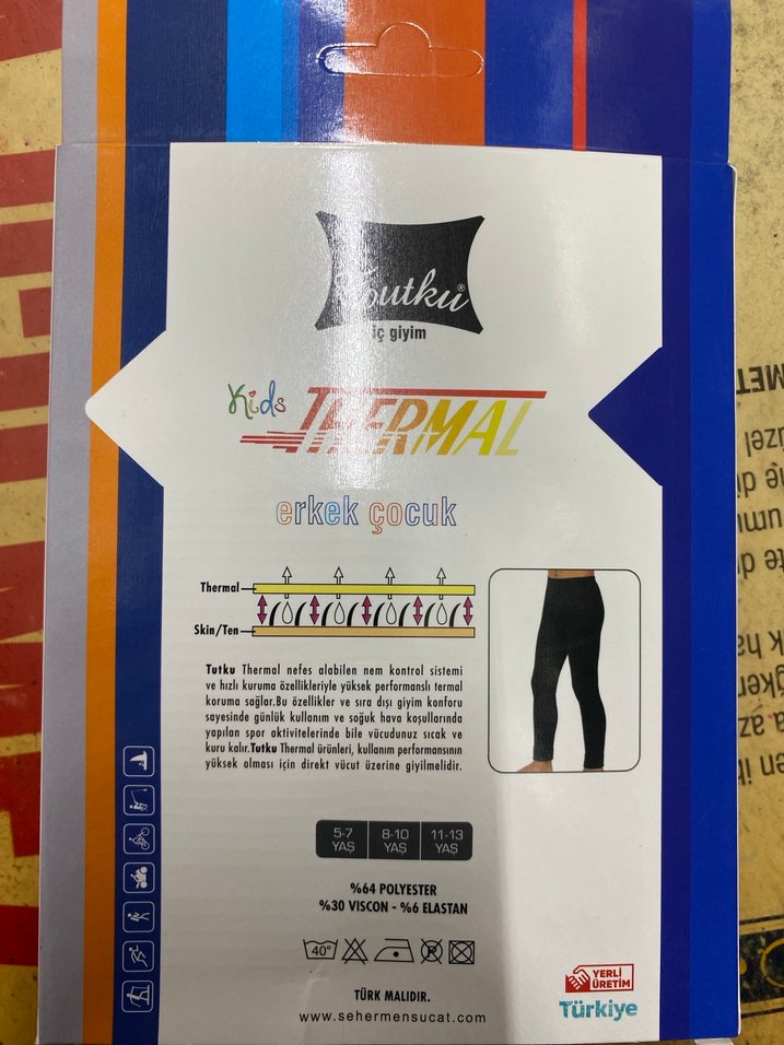 Tutkui Siyah Termal çoçuk tayt - Görsel 5