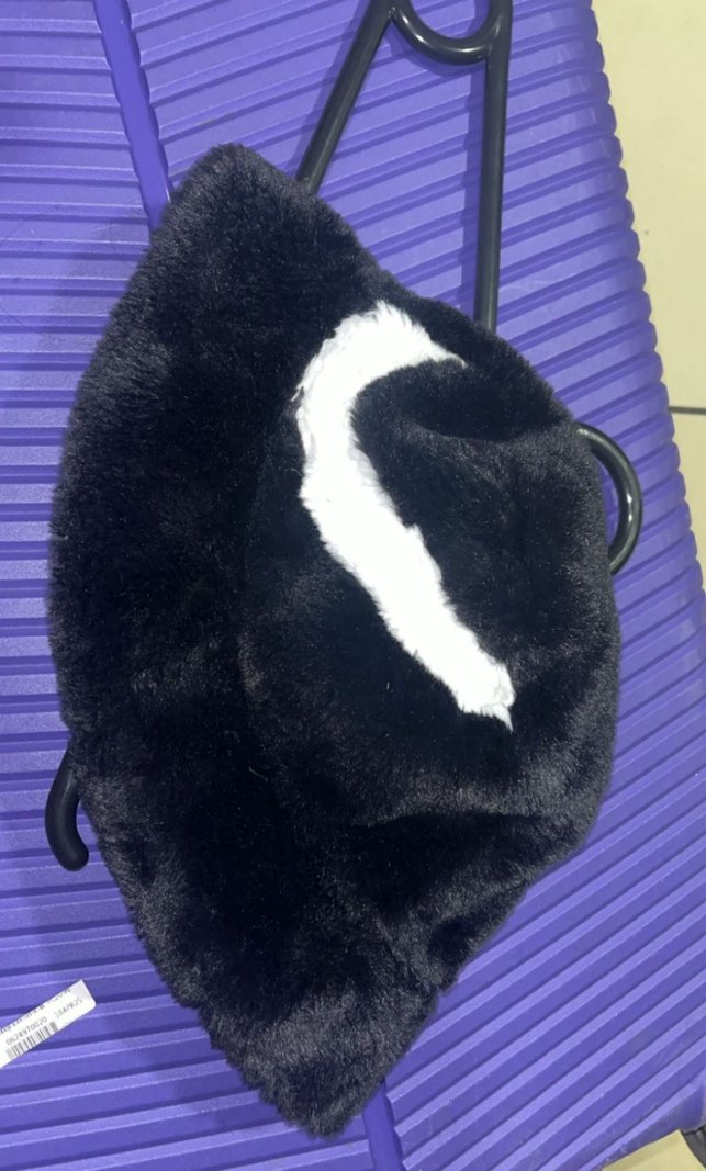 Siyah Nike  Peluş Kadın Şapka - Görsel 2