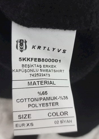 Beşiktaş Erkek Kapüşonlu sweatshirt - Görsel 3
