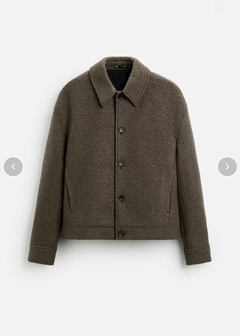 zara erkek yün bukle ceket - Görsel 5