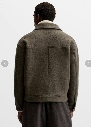 zara erkek yün bukle ceket - Görsel 2