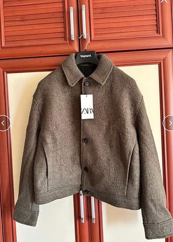 zara erkek yün bukle ceket - Görsel 7