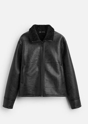 Zara çift yüzlü suni deri ceket - Görsel 2