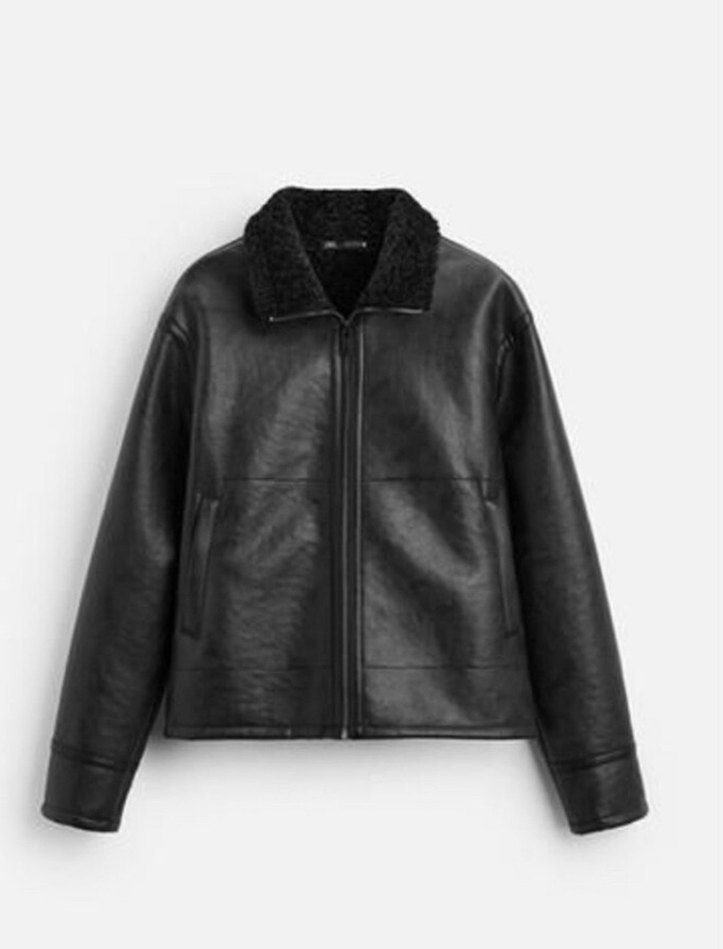 Zara çift yüzlü suni deri ceket - Görsel 2