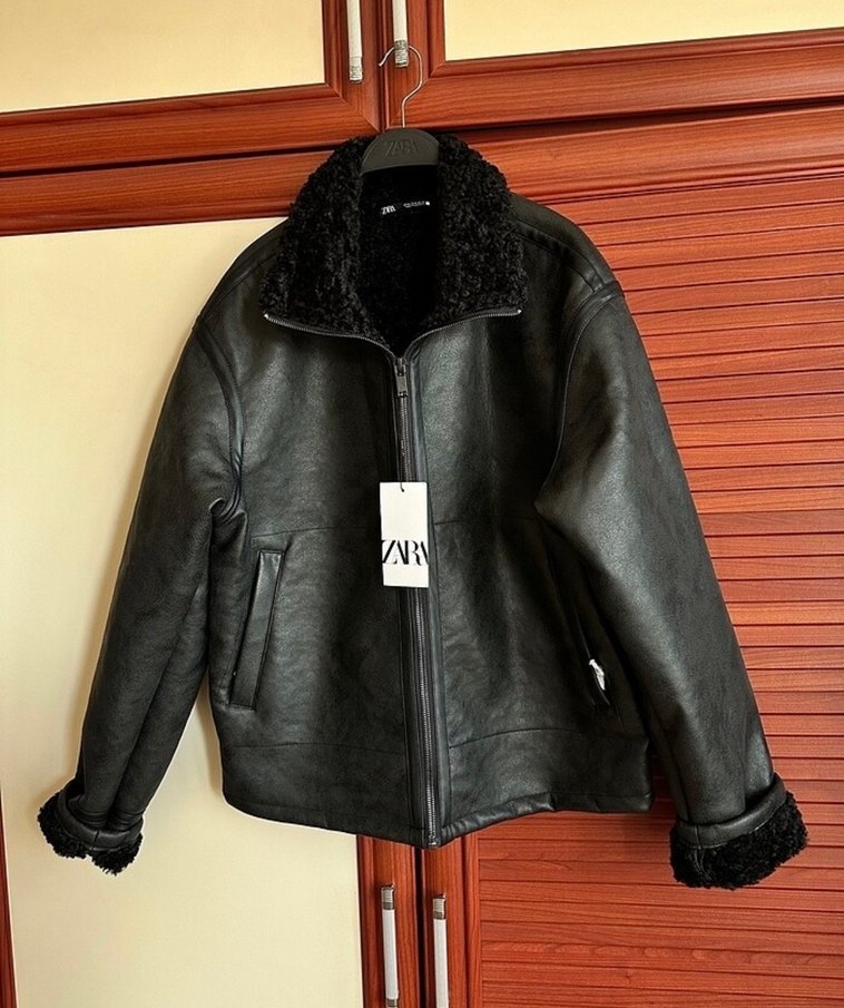 Zara çift yüzlü suni deri ceket - Görsel 4