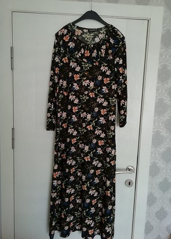 Çiçek Desenli Uzun Kollu Bohem Elbise - Görsel 2