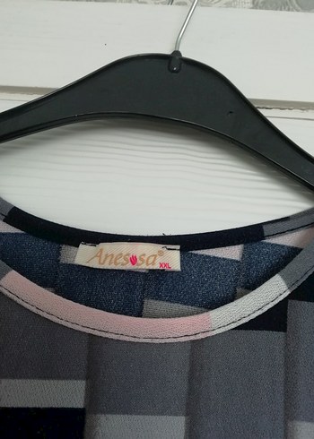 Gri Çok Renkli Uzun Kollu Piliseli Tunik - Görsel 3