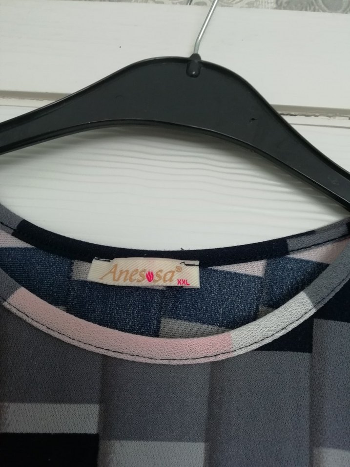 Gri Çok Renkli Uzun Kollu Piliseli Tunik - Görsel 3