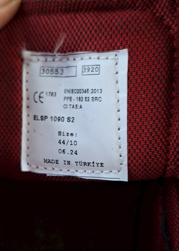 YDS ÇELİK BURUNLU İŞ AYAKKABISI 44 NUMARA - Görsel 5