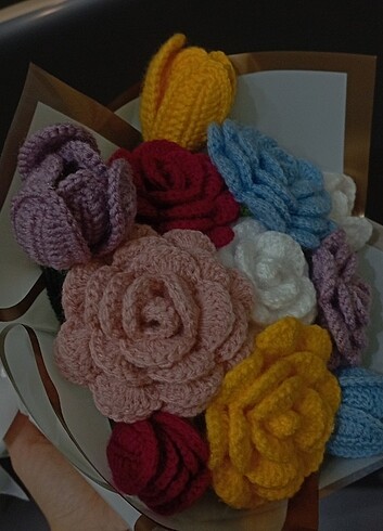 Rengarenk gül buketi - Görsel 2