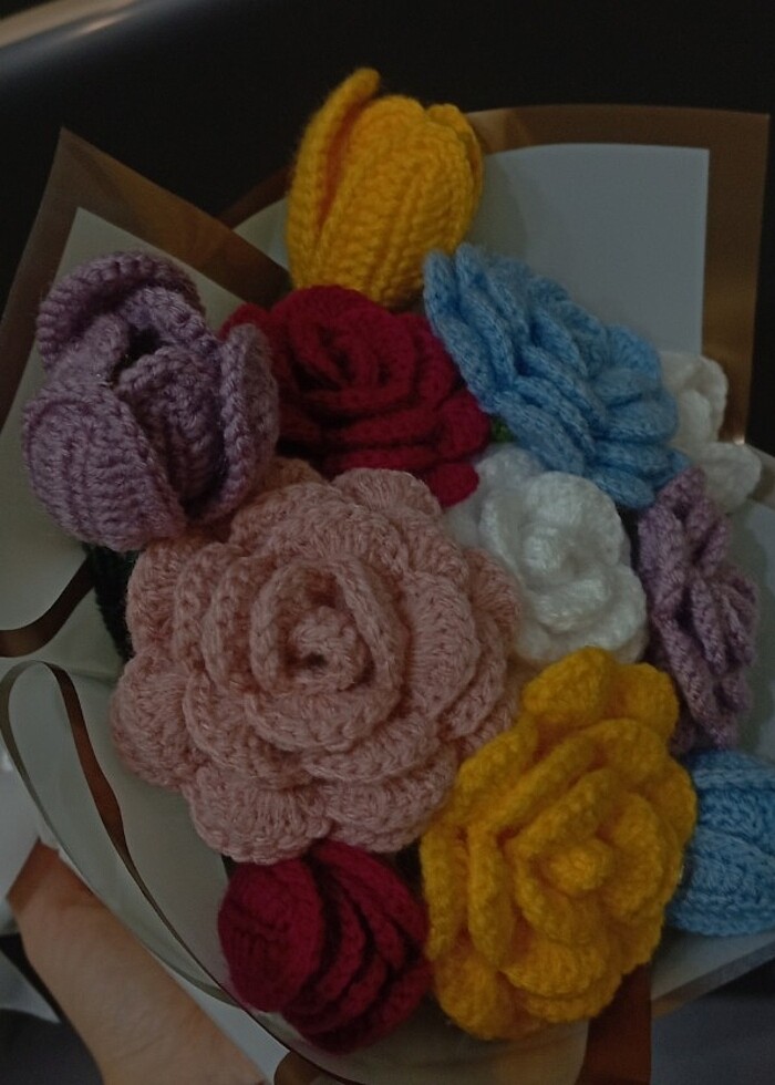 Rengarenk gül buketi - Görsel 2