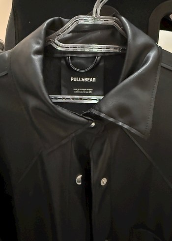 Düğmeli Siyah Deri Kadın Ceket - Görsel 3